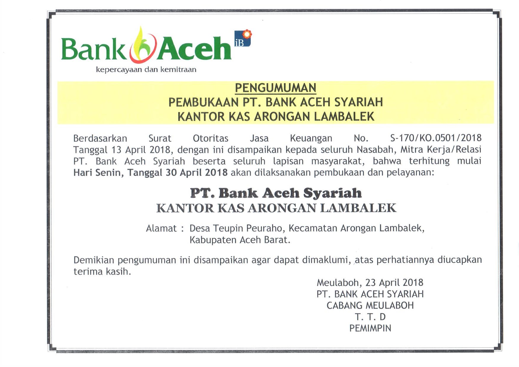 Berita Seputar Bank Aceh Bank Aceh Page 16